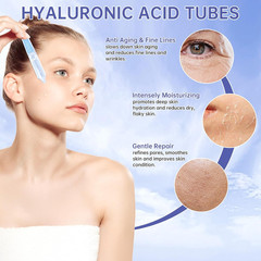 60 Pcs 5% Hyaluronic Acid Serum Ultra-Hydrating Vials, Hyaluronic Acid Tubes, Wa