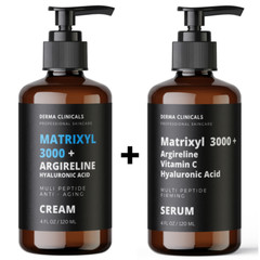 2 Pk – Matrixyl 3000, Argireline Hyaluronic Acid AntiAging Wrinkle SERUM + CREAM