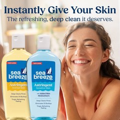 2PK Sea Breeze Original Formula Astringent for All Skin, Acne & Blemishes, 16 Oz