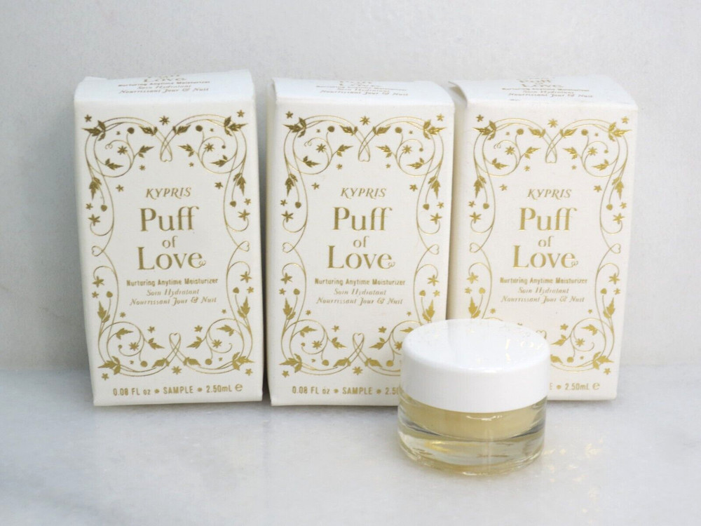 KYPRIS PUFF OF LOVE NURTURING ANYTIME MOISTURIZER 0.08 OZ BOXED LOT OF 3