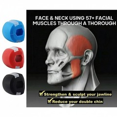 3PCS Jawline Exerciser Mouth Exercise Fitness Ball Neck Face Jaw Trainer Toning