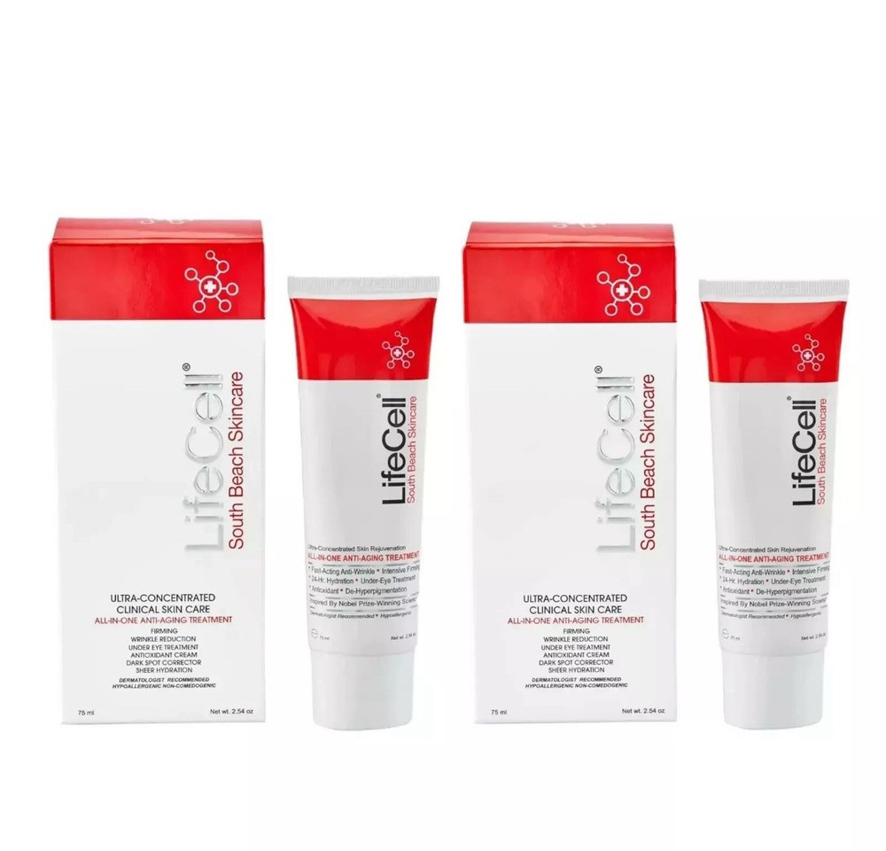 2 PackSouth Beach LiveCell Skincare: All In One Anti-Aging Treatment 2.54 oz NEW