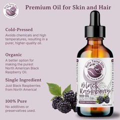 Black Raspberry Seed Oil: Cold-Pressed, Pure, For Skin and Hair Nourishment