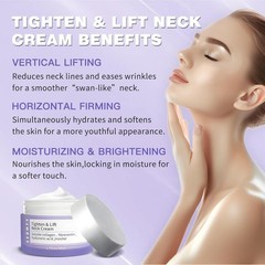 2PCS Tighten&Lift Neck Cream AntiAging Firming Moisturizer w/ HyaluronicAcid