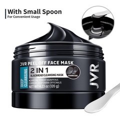 JVR Peel Off Face Mask, Blackhead Mask for Men, Charcoal Peel Off Black Mask, Fa
