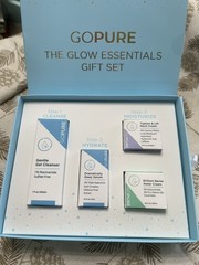 GoPure Glow Essentials Gift Set Serum, Gentle Gel Cleanser, 2 Creams New Sealed