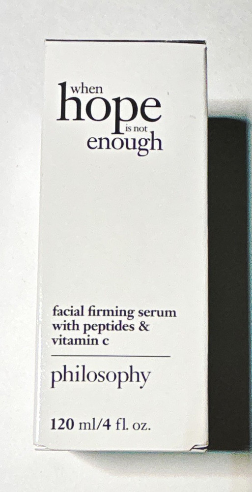 philosophy When Hope Is Not Enough Firming Serum Peptides Vit C 4 fl oz