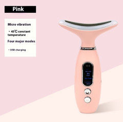 Neck Face Beauty Device LED Light V Face Massager Rechargeable