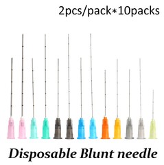 5-50pcs Micro Cannula with Puncture, Blunt Tip for Filler All Size Available US