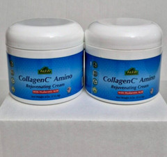 Collagen Amino Cream Vitamin C + E Rejuvenating Anti-aging Hyaluronic Acid 2-PK