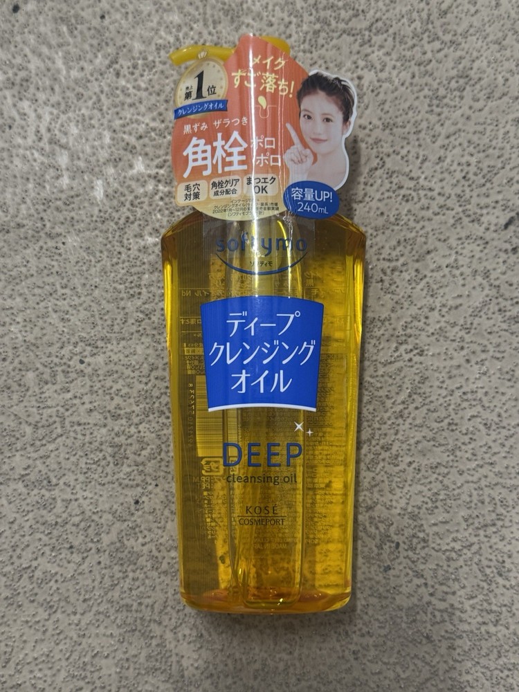 KOSE Softymo Deep Pore Cleansing Facial Wash Oil Treatment Makeup Remover 230ml