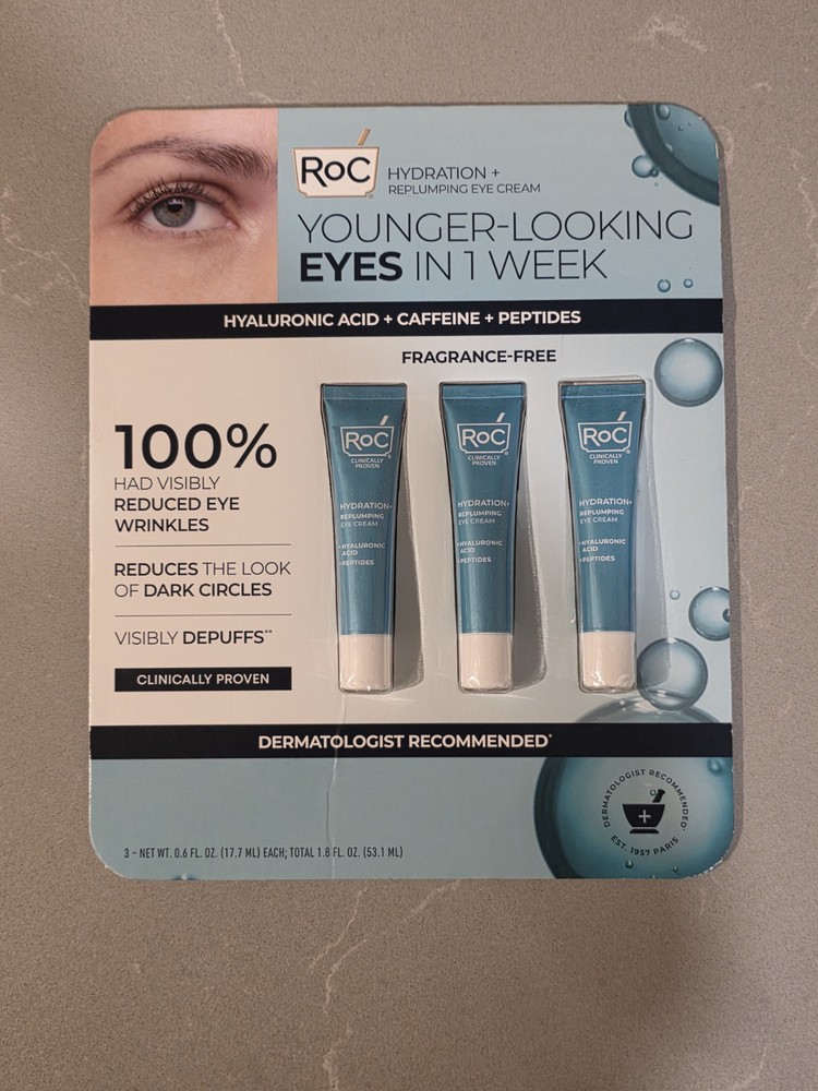 RoC Hydrate and Plump Eye Cream 0.6 oz 3-pack