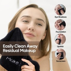 HOMEXCEL Makeup Remover Cloth 6 Pack,Premium 6 Count (Pack of 1), Black
