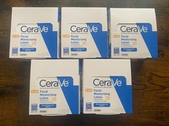 CeraVe Facial Moisturizing Lotion w/ SPF Lot of 75 Sample Sized Tubes in 5 Boxes