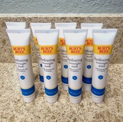 Lot of 8 BURTS BEES Hydrating Overnight Mask w Avocado Oil & Prebiotics 0.57