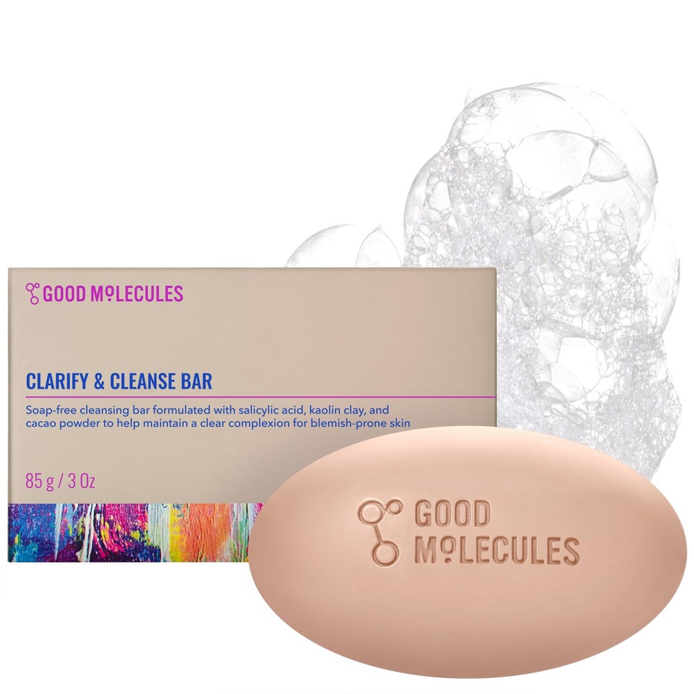 Good Molecules Clarify and Cleanse Bar – Soap Free 3.15 Ounce (Pack of 1)