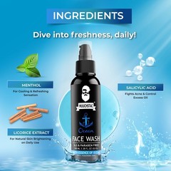 Muuchstac Face Wash Men Acne Oil Control Brightening Pack of 3x100ml