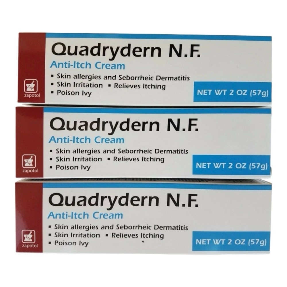 3 QUADRYDERN N.F CREAM SKIN ALLERGIES AND IRRITATION 2 OZ