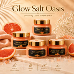 Glow Salt Oasis™ Citrus Mineral Facial Scrub