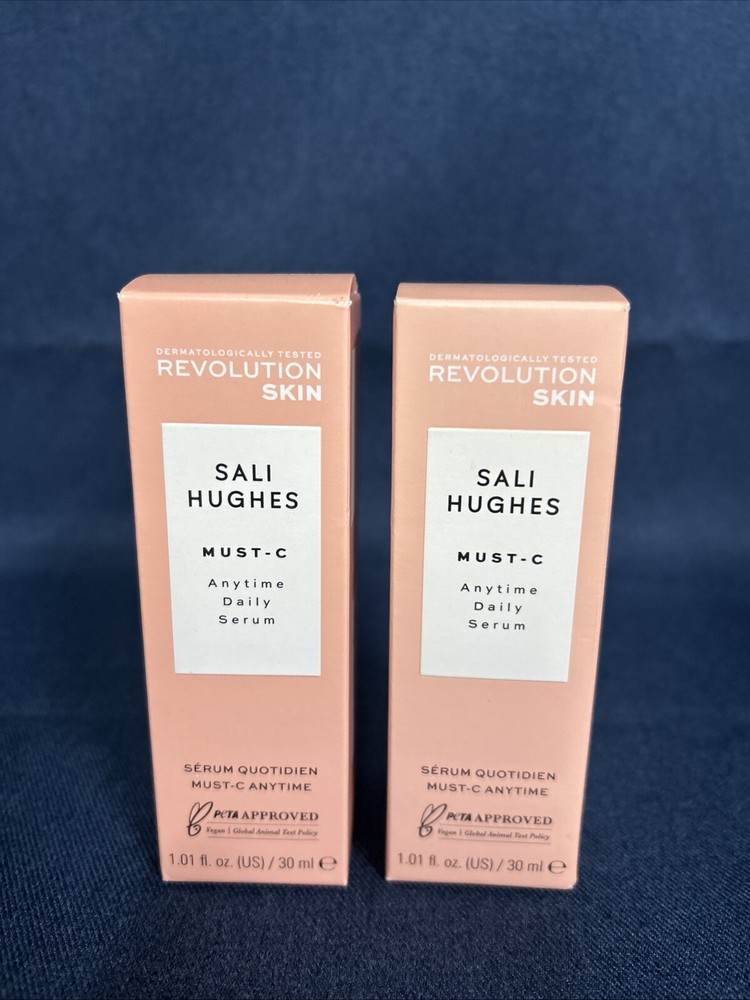 Revolution Skin Sali Hughes Dark Spot Serum Must-C Anytime Daily Serum 1oz 2 Pk