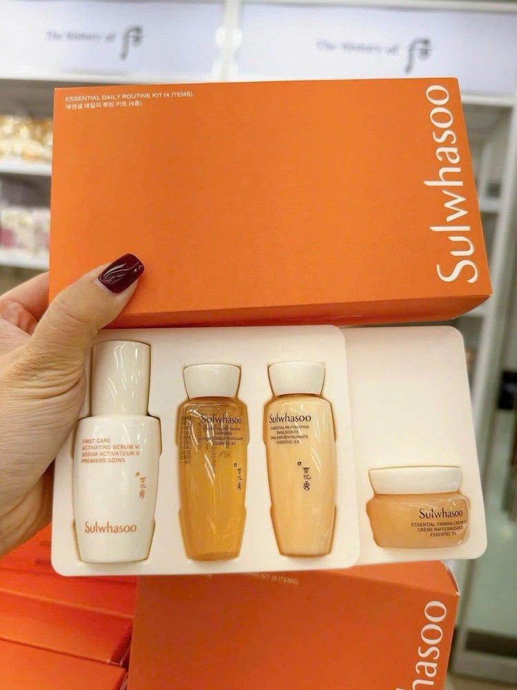 Sulwhasoo Essential Daily Routine Kit 4 Items Anti Wrinkle Moisturizing K-Beauty