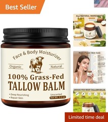 Beef Tallow for Skin & Face, Organic Grass Fed Beef Tallow Balm, Unscented Natur