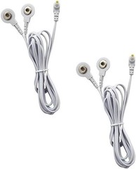 Durable TENS Lead Wires 2.35mm Shielded Plug to (2 Packs)