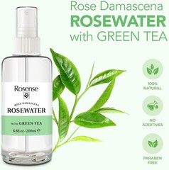 Rosense Rosewater with Green Tea – Hydrating Facial Toner/Rose Water 6.8fl.oz