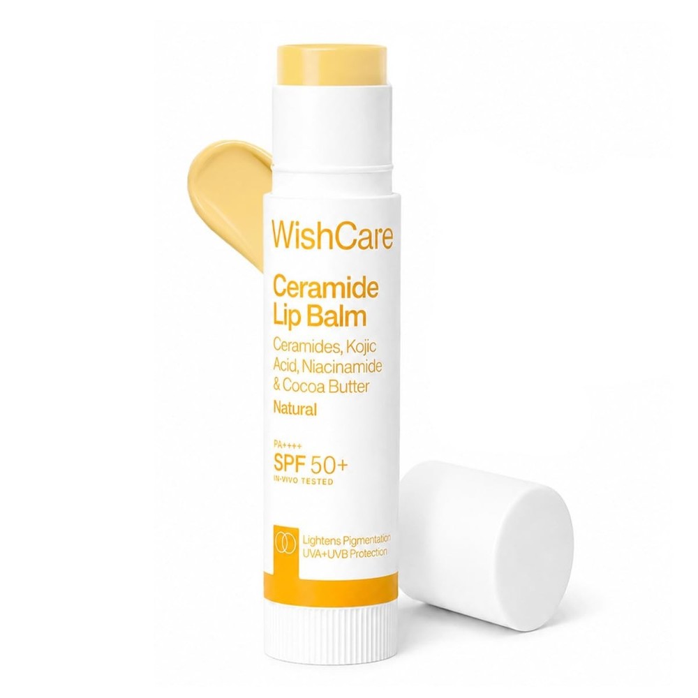 WishCare Ceramide Lip Balm SPF50 Brightening Lip Balm for Dark Lips 5gm Set Of 2