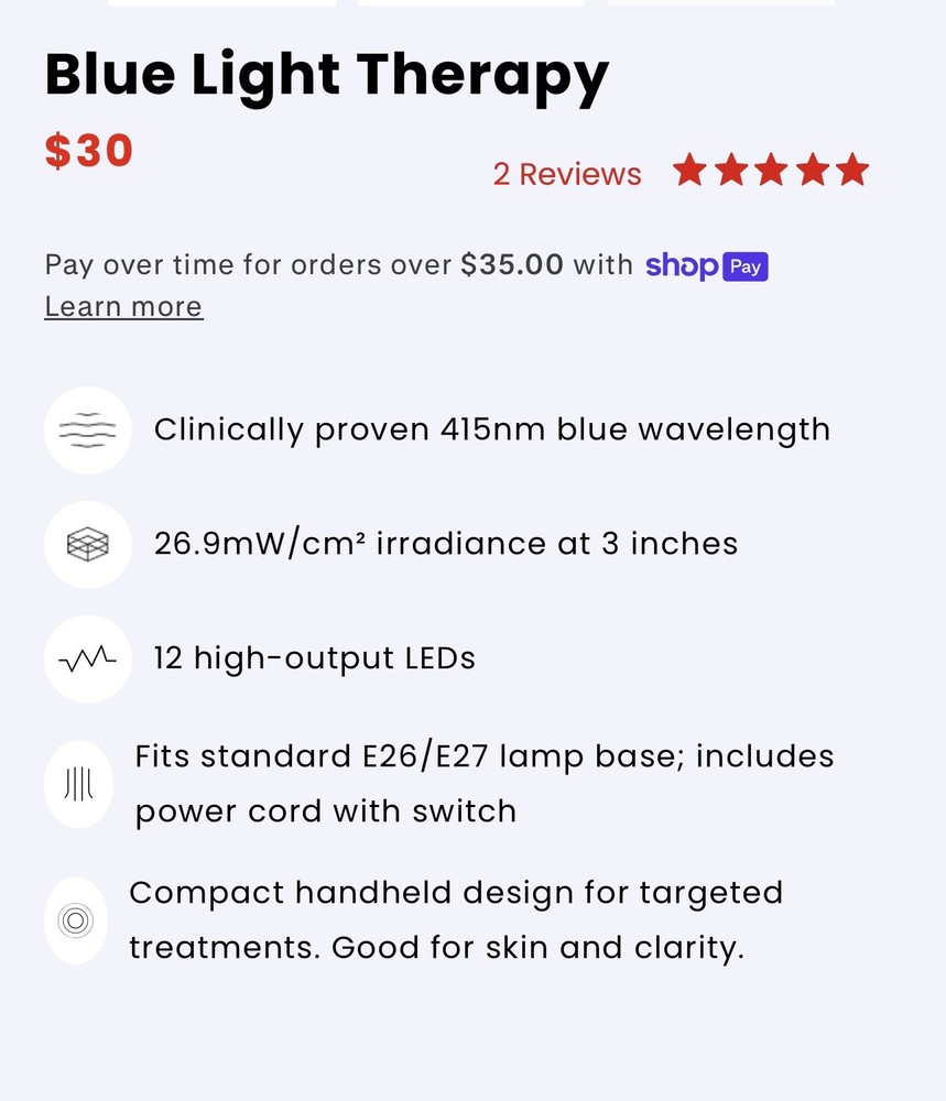 Hooga Blue Light Therapy For Acne