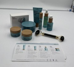 Kind Science Skincare 8-Pc Lot Cleanser Cream Serum Oil Mask Brush + Roller