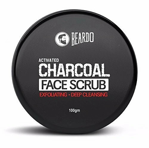 Beardo Activated Charcoal Deep Cleansing Face Scrub, 100g ( For Men ) o560