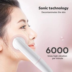 2 Speed 2 in 1 Sonic Vibrating Electric Facial Cleanser Brush With Silicone and