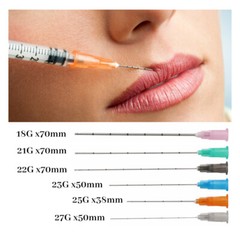 5-50pcs Micro Cannula with Puncture, Blunt Tip for Filler All Size Available US