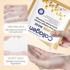 10pcs Anti-Wrinkle Collagen Face Mask Moisturizing Anti-Aging Repair Brightening