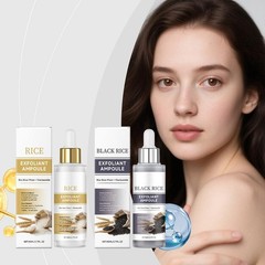 N SHOT GLOW EXFOLIANT RICE AMPOULE (WHITE RICE/BLACK RICE) 80ML PEEL E W