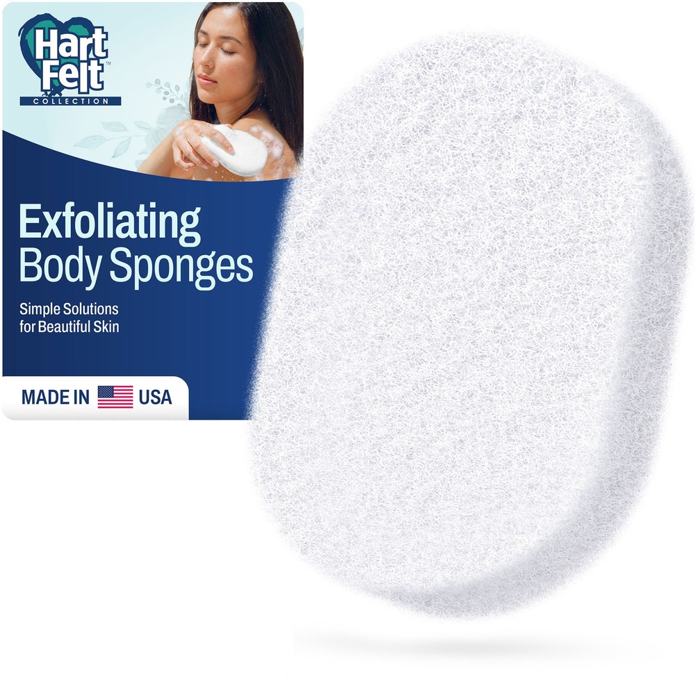 HartFelt Body Scrub Oval Exfoliating Skin Care Sponge Pad Clean Body Back Arms