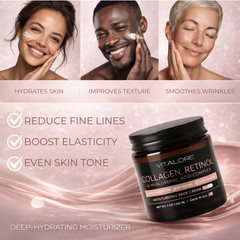 Collagen, Retinol, and Hyaluronic Acid Moisturizer Cream